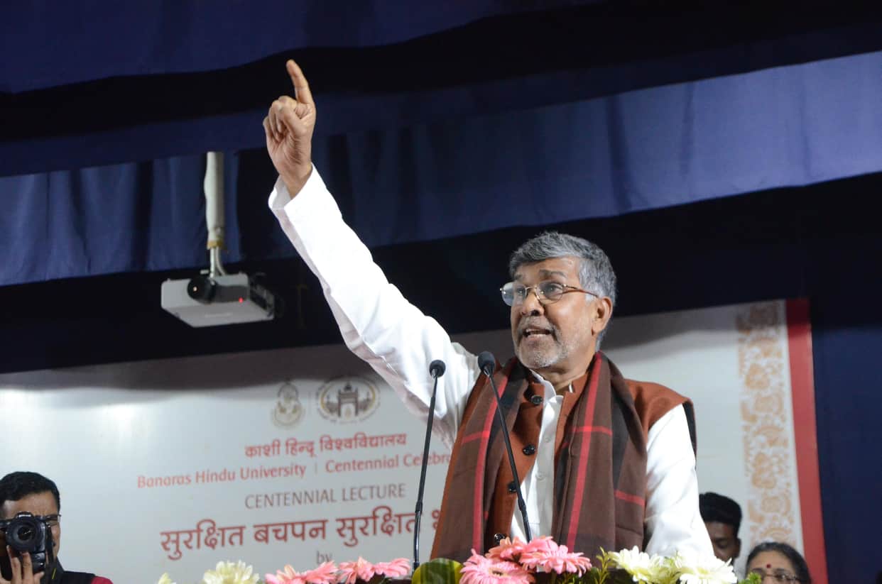 kailash satyarthi lecture at kashi hindu university