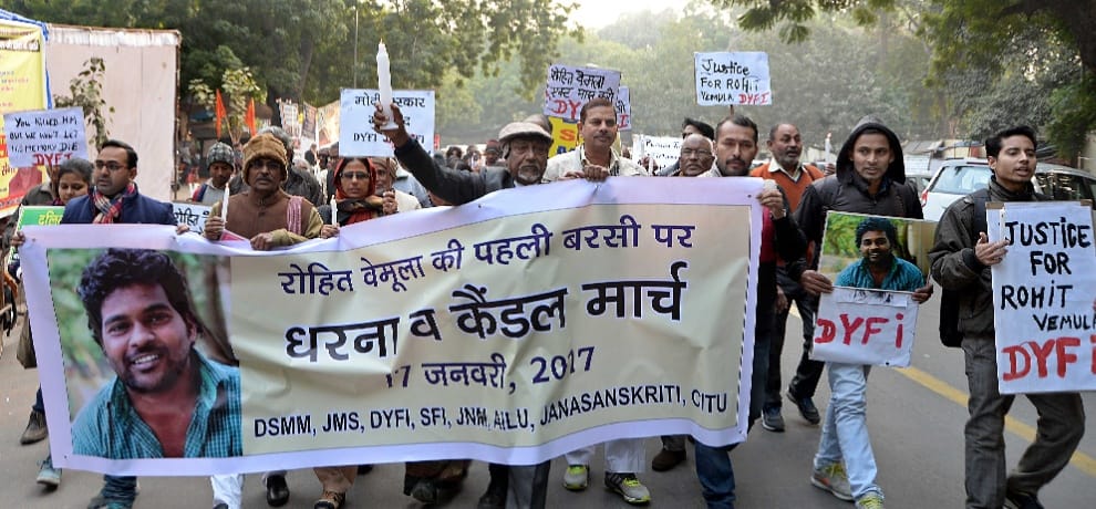 rohit vemula, jnu delhi, lathicharge