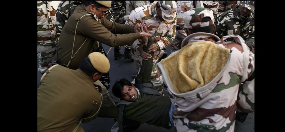 rohit vemula, jnu delhi, lathicharge
