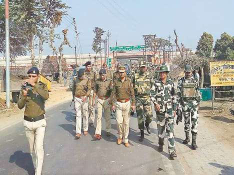 Paramilitary forces flag marches in rural areas