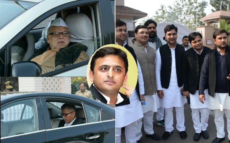 akhilesh yadav meets with mlas