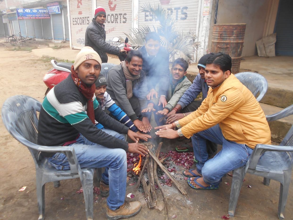 Common people suffering from cold by noon