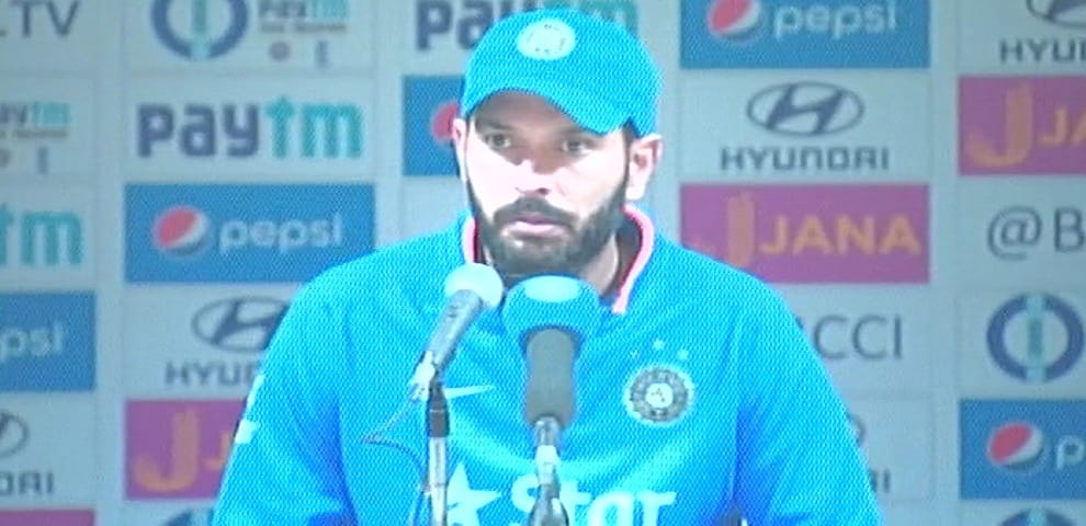 WHAT Yuvraj said on the stage?