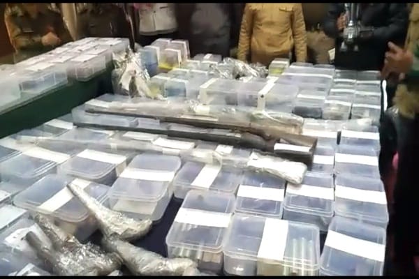 Police found great success, amounts of illegal arms cache recovered