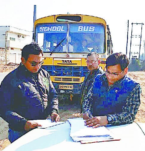 School buses run on the lash