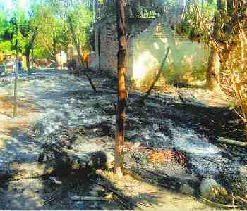 Two houses were set on fire in revenge