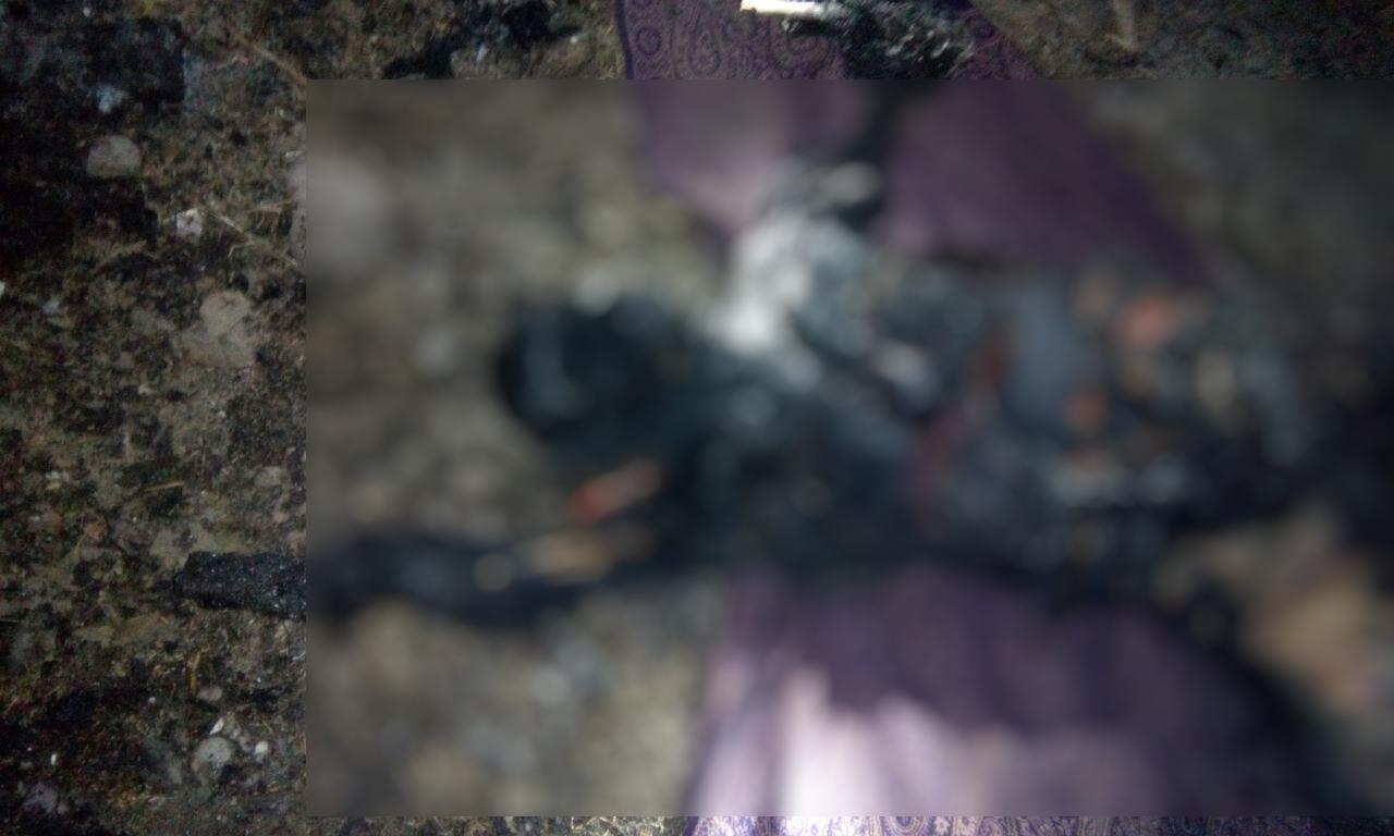 car burn after accident, two died.