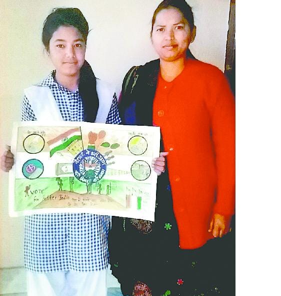 gunjan topper in painting