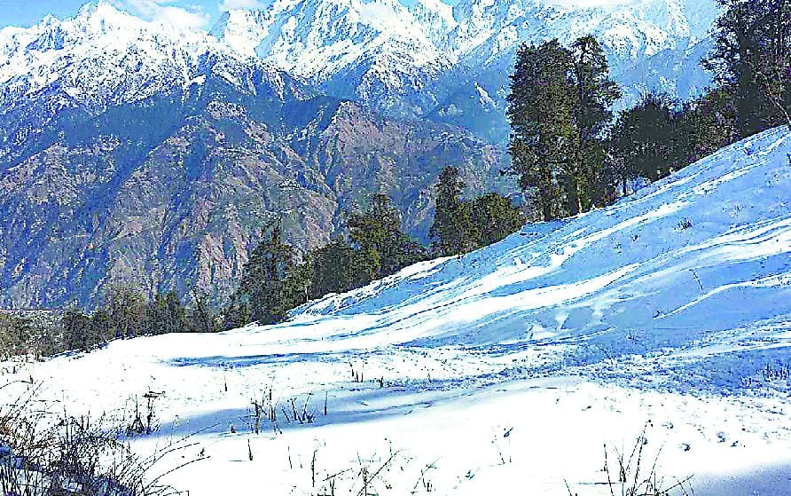 Munsyari temperatures just below zero