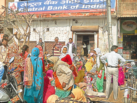 Cash in the bank waiting for passing day
