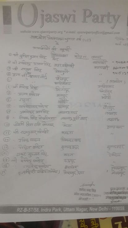 Varanasi narayan sai will fight on shivpur constituency
