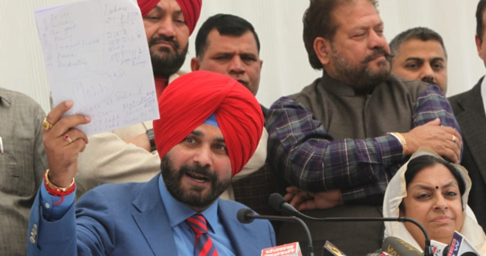 congress leader navjot sidhu press conference at chandigarh