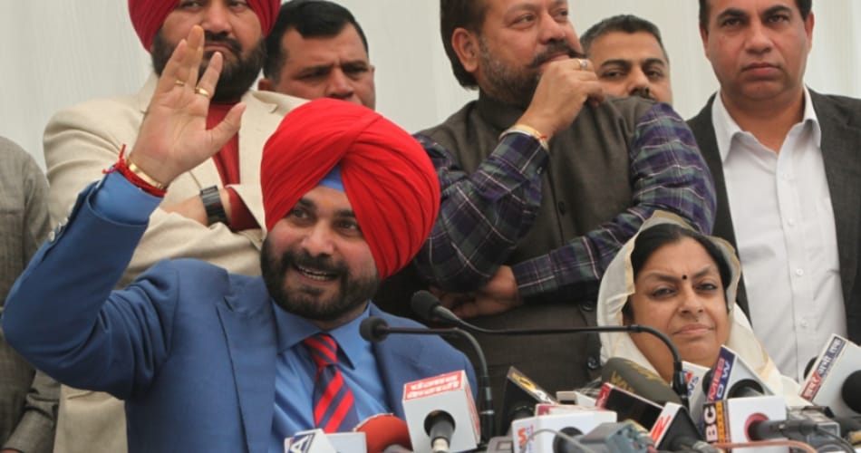 congress leader navjot sidhu press conference at chandigarh