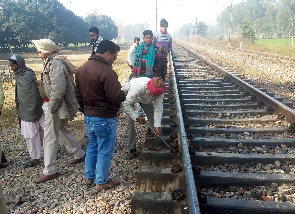 Several trains came through broken track.