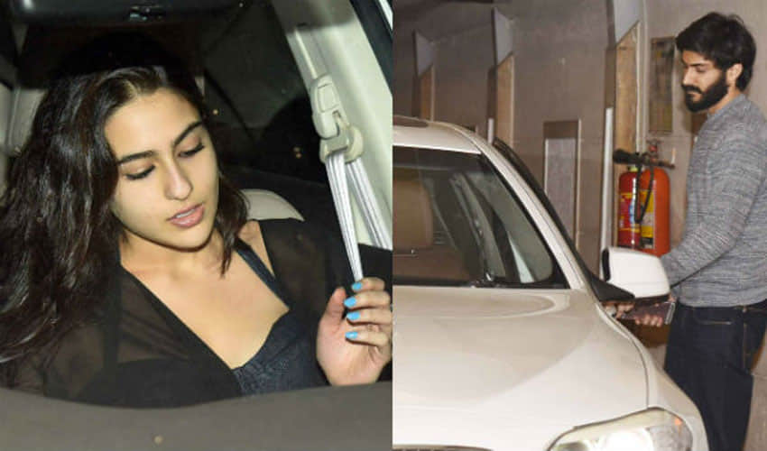 sara ali khan and harshwardhan kapoor spotted together at late night