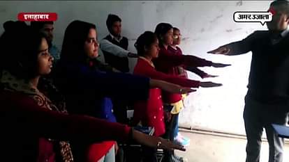 Voting awareness campaign in cmp degree college in allahabad
