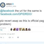 Unable to open facebook page, DRDO tweets to FB for help
