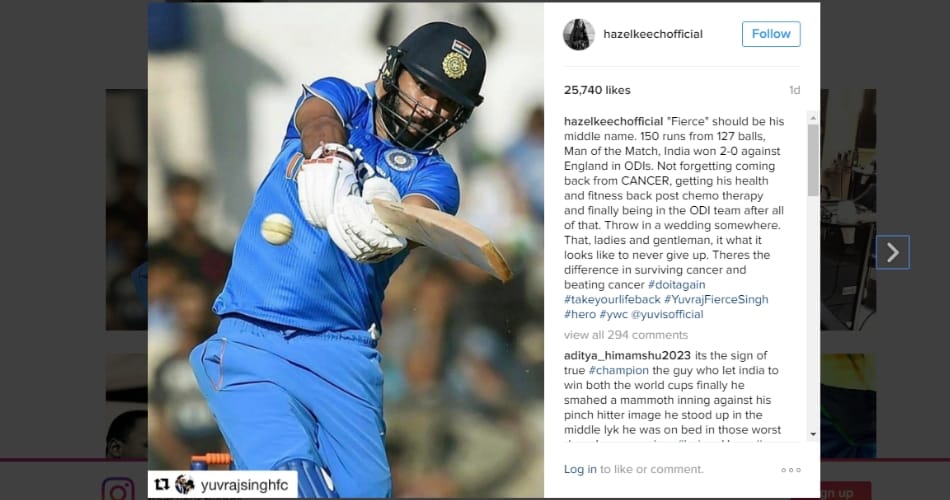 Yuvraj singh wife hezel keech gave him new name