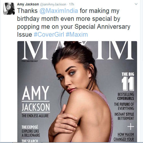Amy Jackson reveals stunning Maxim covergirl photo