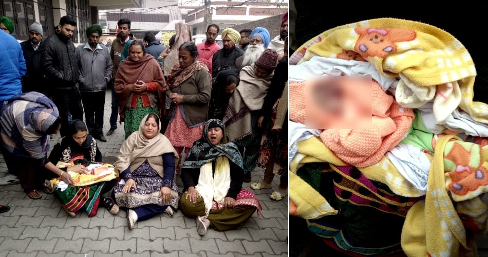 child in the womb of the woman's death, the family members protest