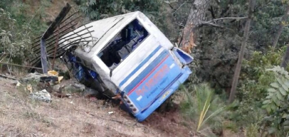 Bhutan Tourist Bus Accident at Bilaspur, 43 Injured.