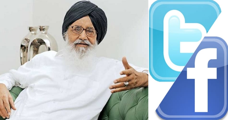 cm paraksh singh badal have no account on social media, facebook and twitter