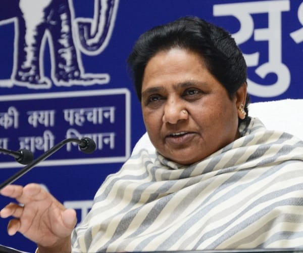 mayawati reacts on SP's manefesto.