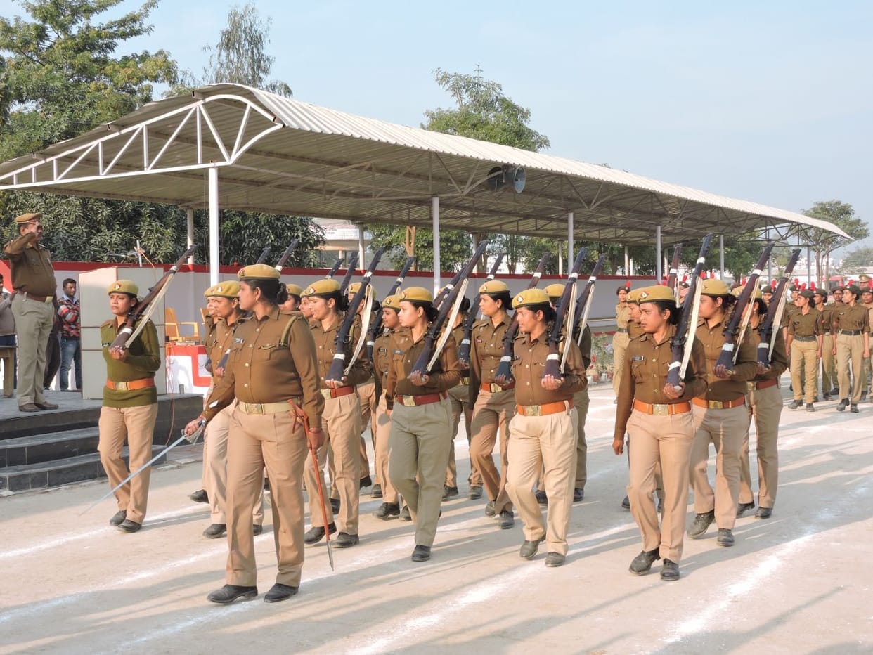Police personnel have practiced the parade