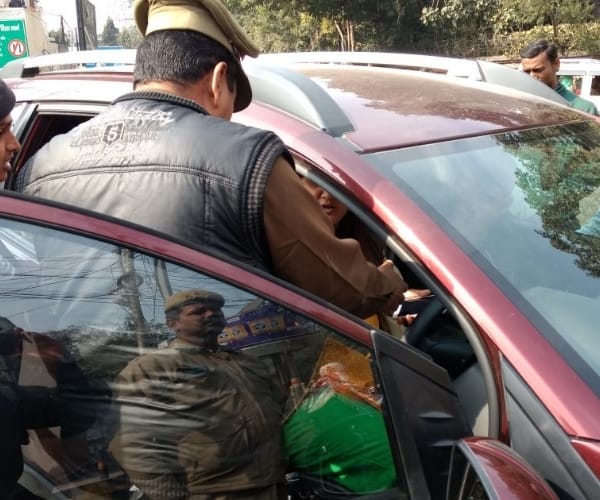 SP MLA anoop sanda wife created ruckus in Lucknow.
