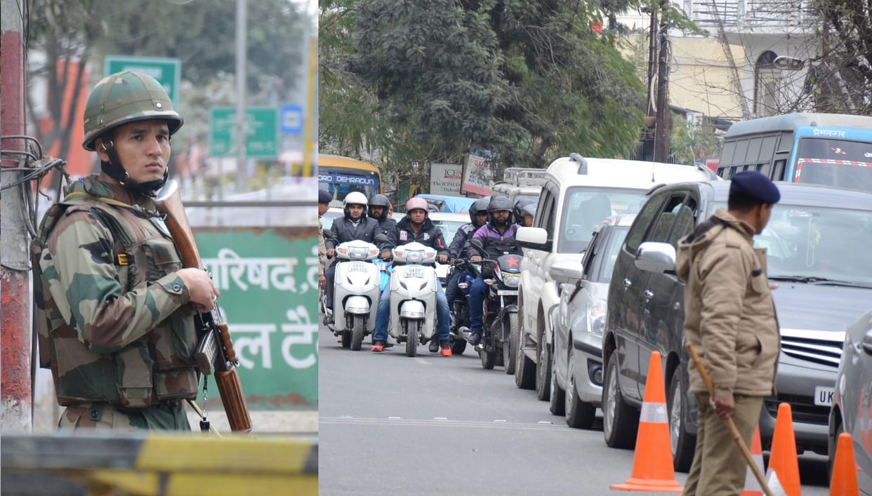 traffic jam due to pm modi visit.
