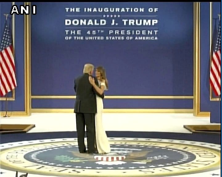 Donald Trump at the White House with his wife something like this dance