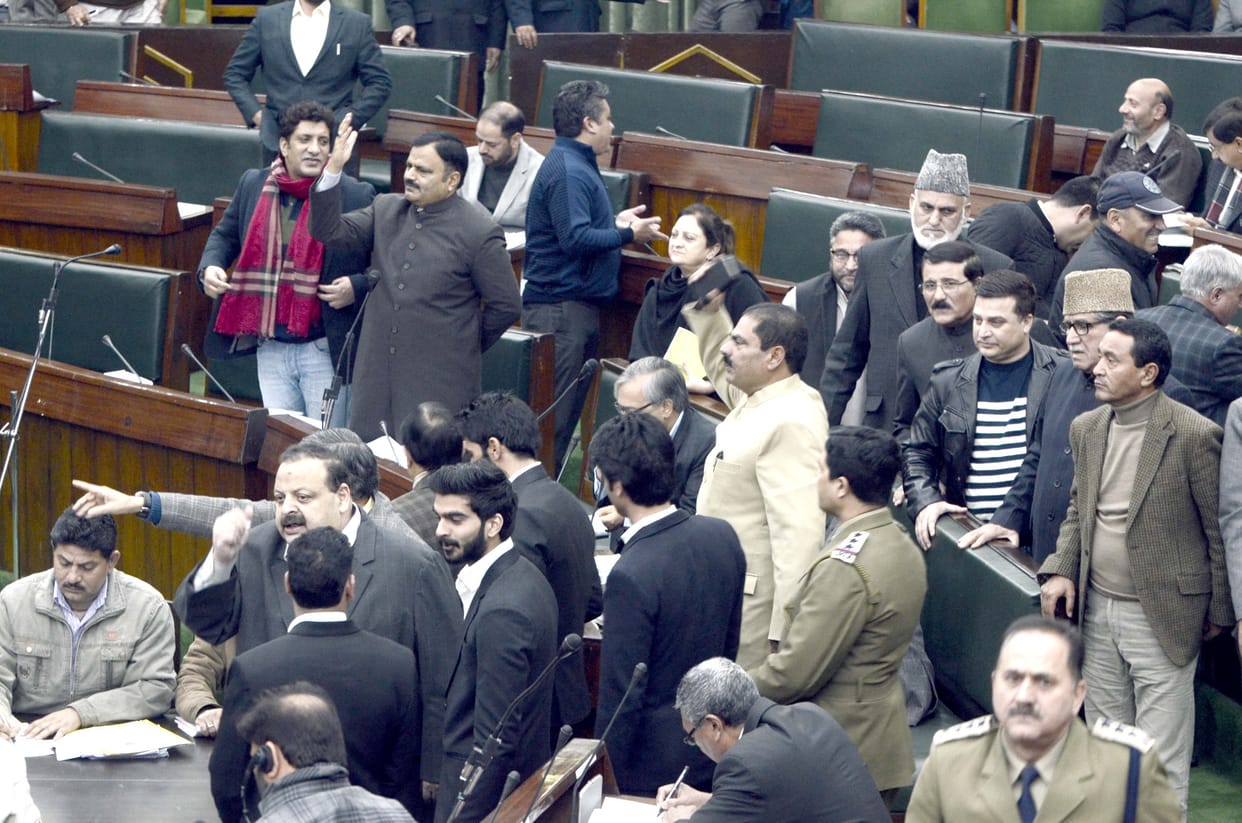 rucks in jammu kashmir assembly on power crisis