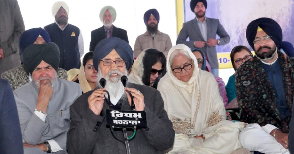 CM Badal speech, Ex cm surjeet singh barnala, punjab news