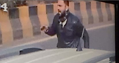 gangwar at ludhiana of punjab, gangster bhalu firing on a boay on road, cctv captured incident