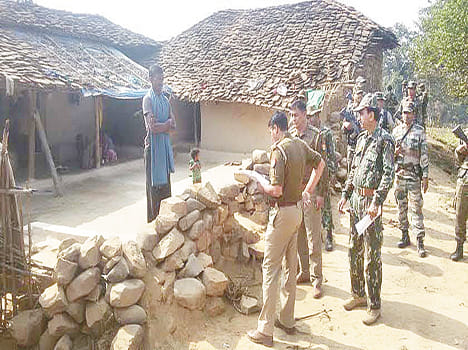 Enhanced morale of villagers march past