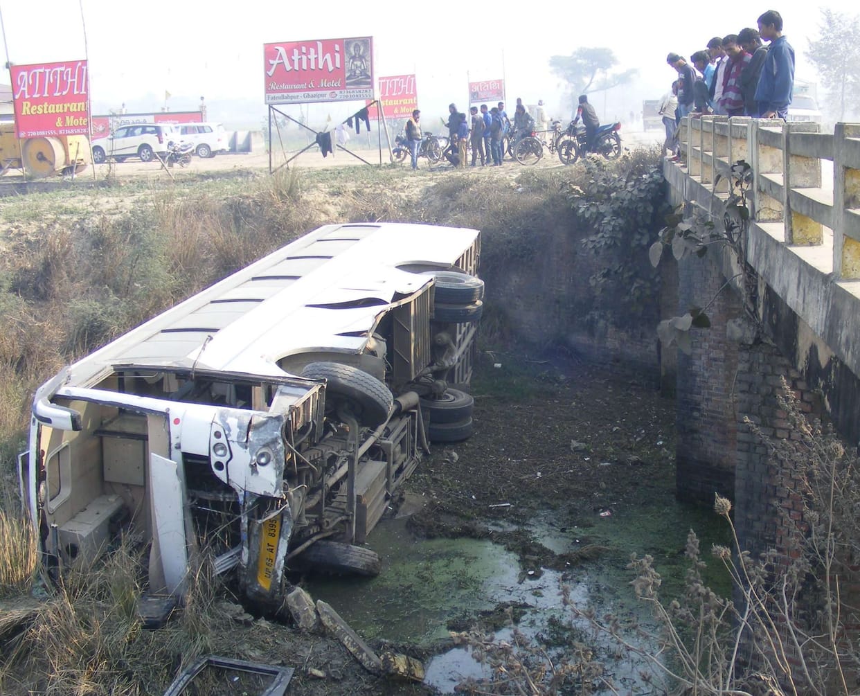 Just upturned, 24 injured