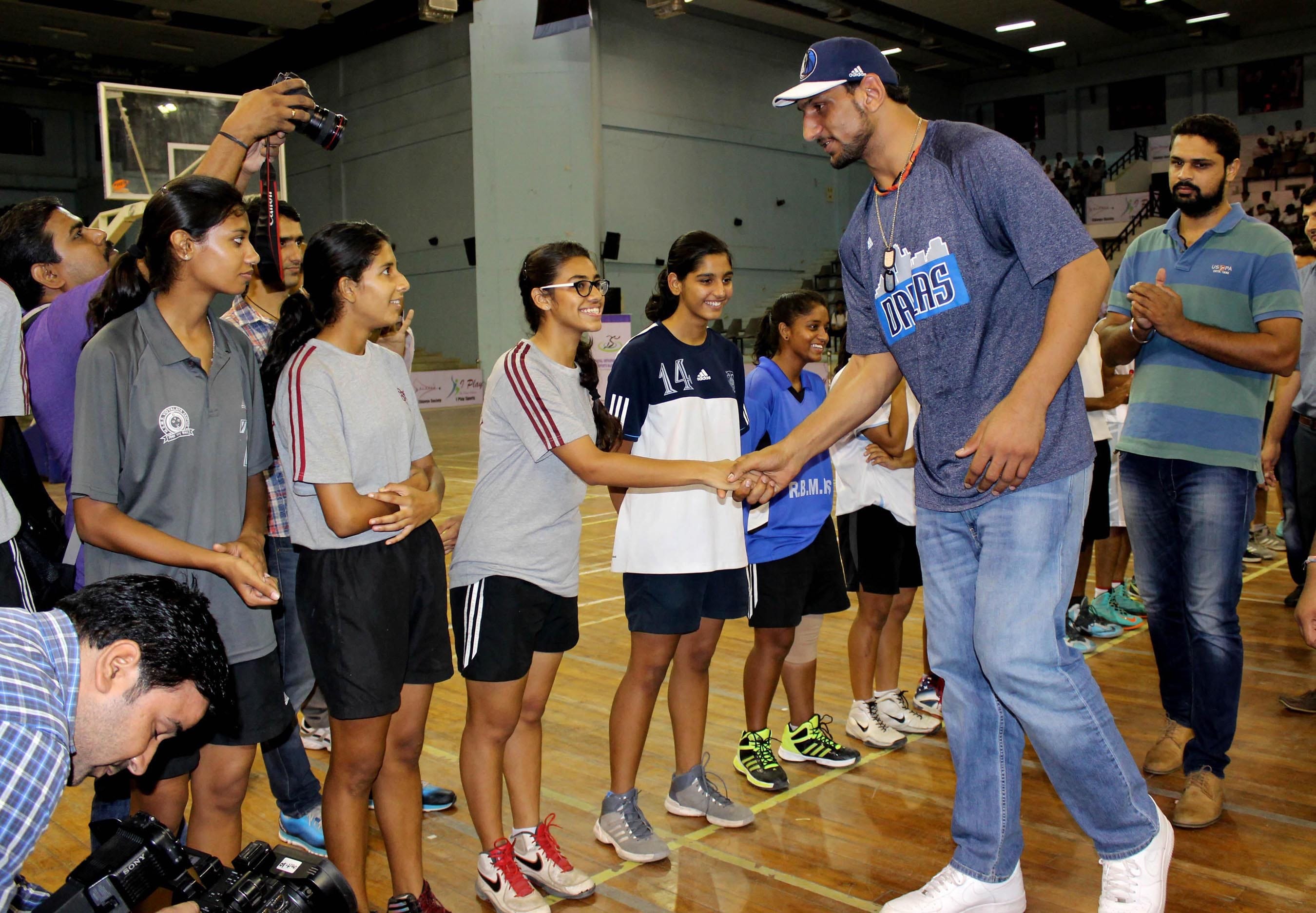 basketball player satnam singh bhamra at chandigarh