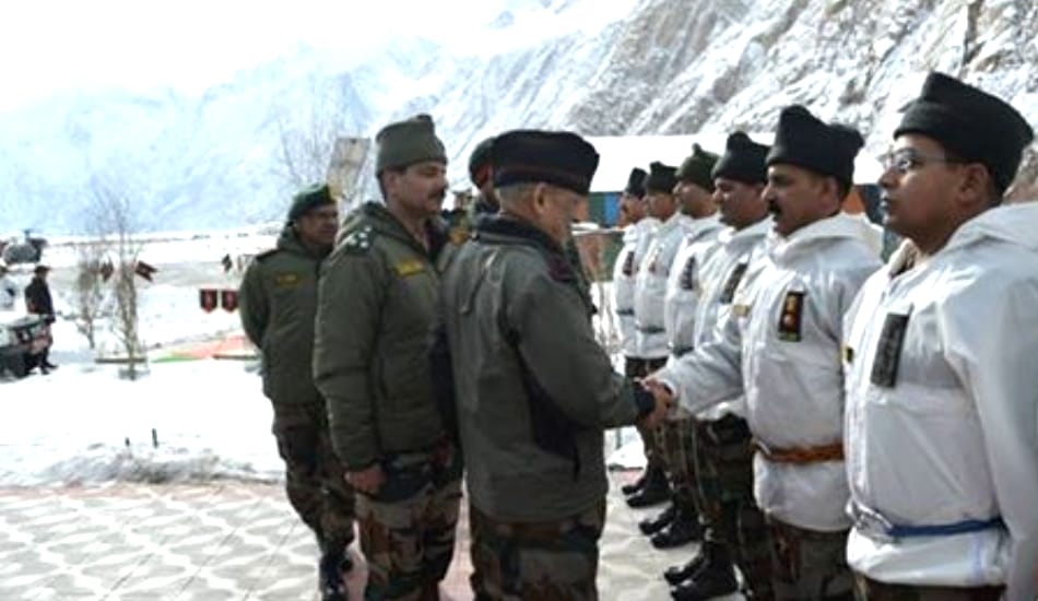 INDIAN ARMY CHIEF VISITED SIACHIN BASECAMP TODAY