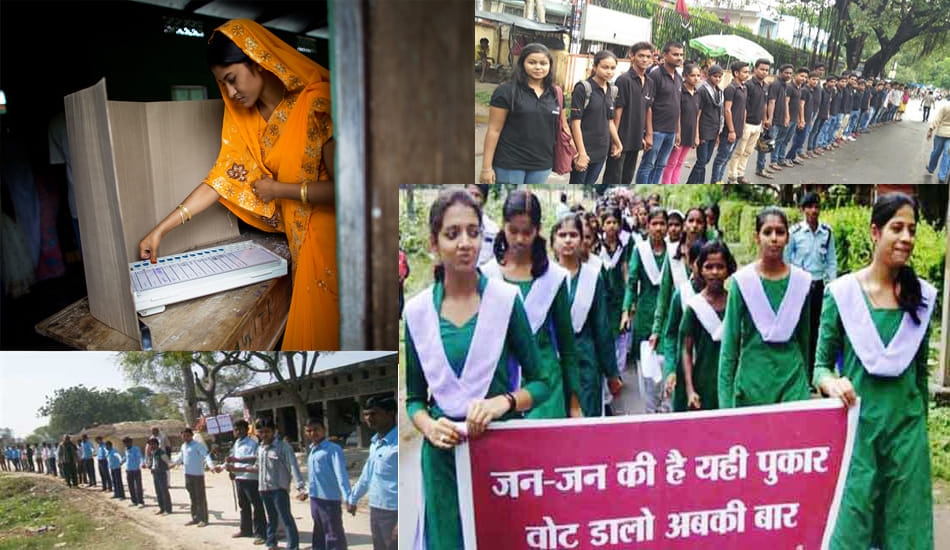 motivated for vote make human chain