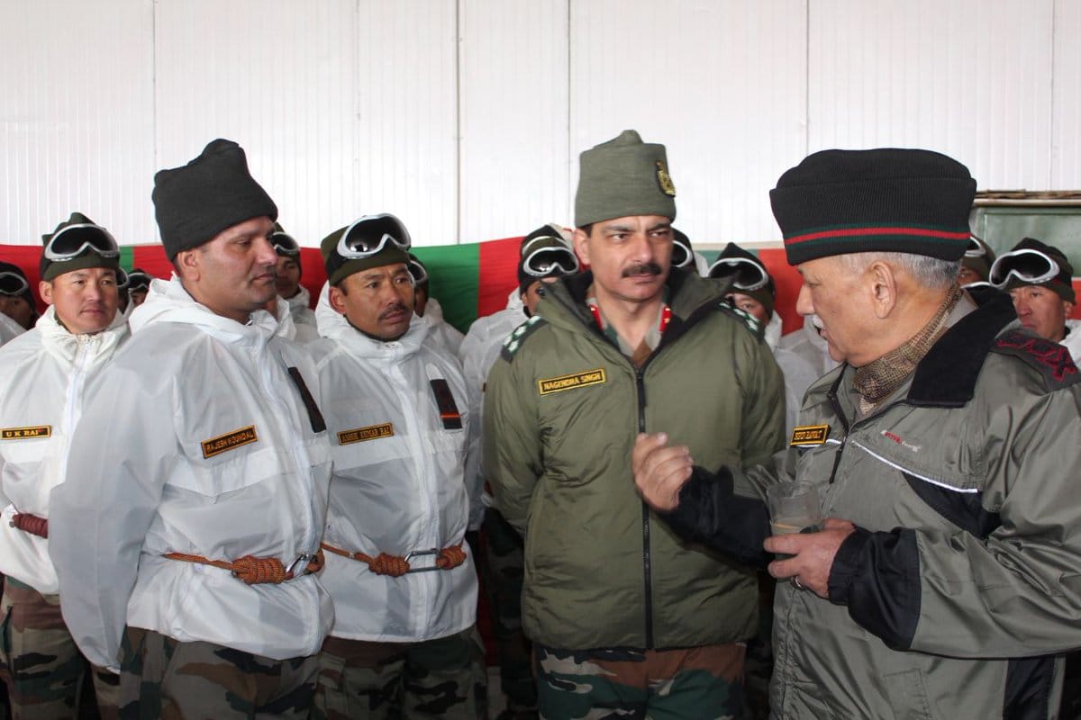 INDIAN ARMY CHIEF VISITED SIACHIN BASECAMP TODAY