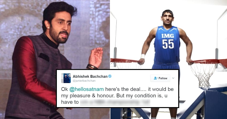 Abhishek Bachchan replied on satnam singh tweet