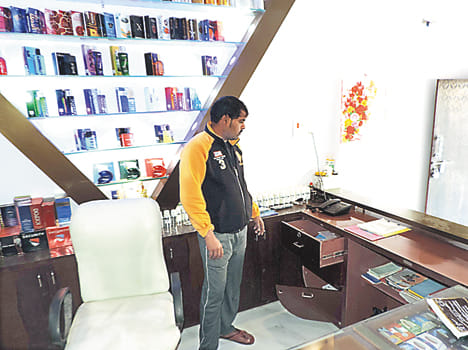 Perfume shop theft of millions