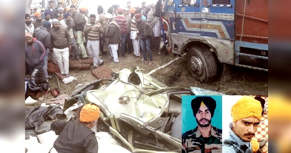 Overloaded truck overturned on a moving car, 2 young men killed