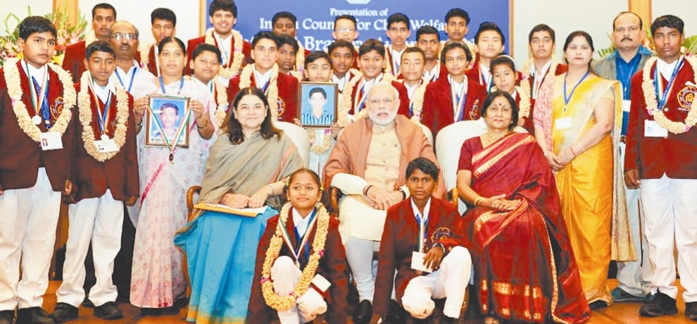 prafful gets bravery award from pm narendra modi