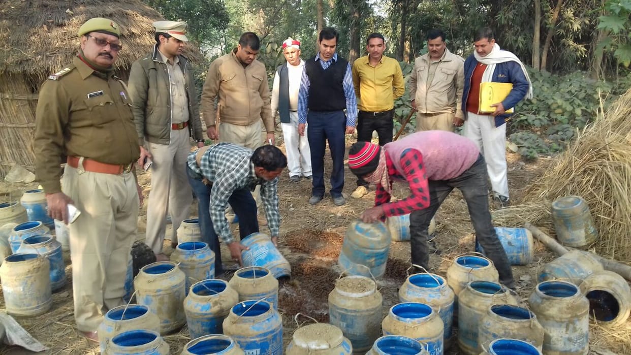 Running campaign against illegal liquor