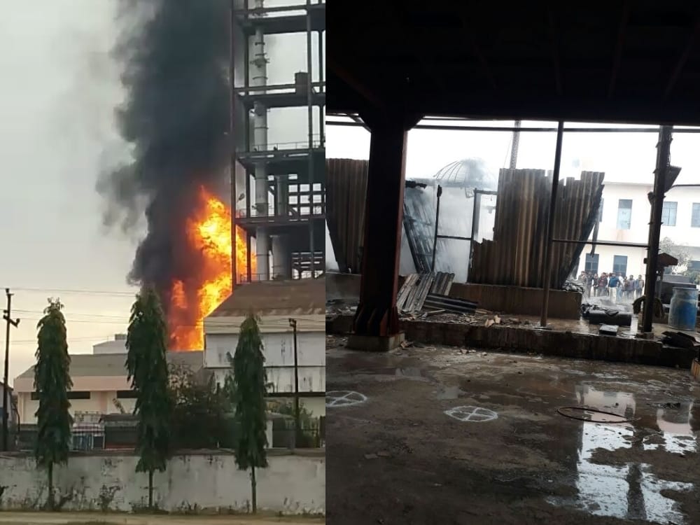haridwar soap factory caught fire