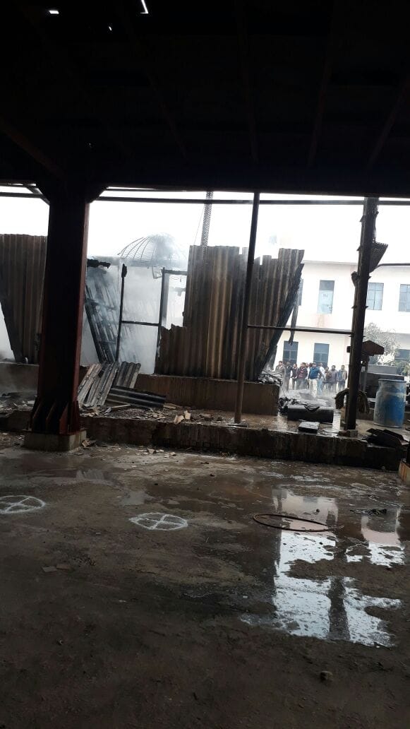haridwar soap factory caught fire