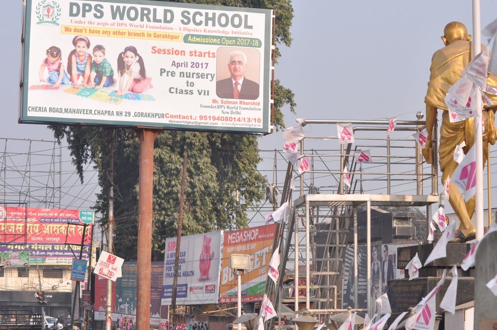 Hordings are hanged in city breaking laws