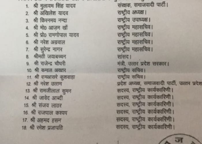 sp releases campaigners list vidhan sabha list