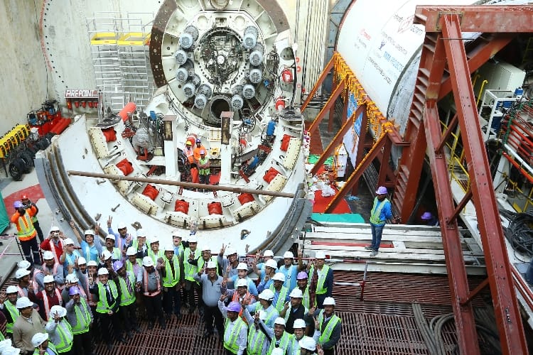 digging of metro tunnel starts in lucknow